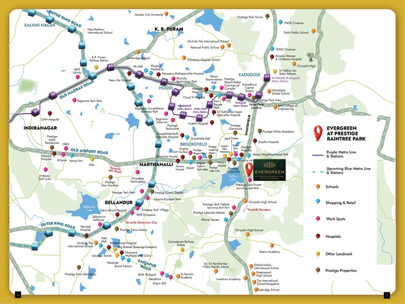 Prestige Evergreen Location Map