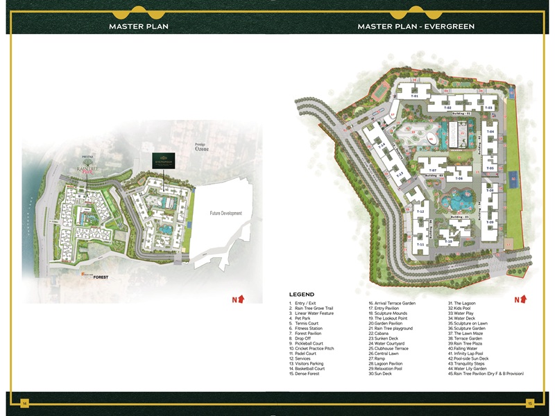 Prestige Evergreen Master Plan Designed in 72 Acres Varthur, Bangalore